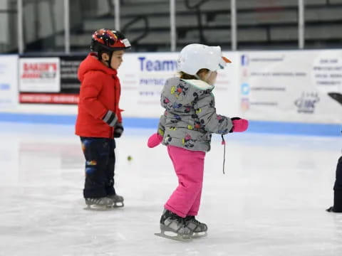 a group of kids on ice