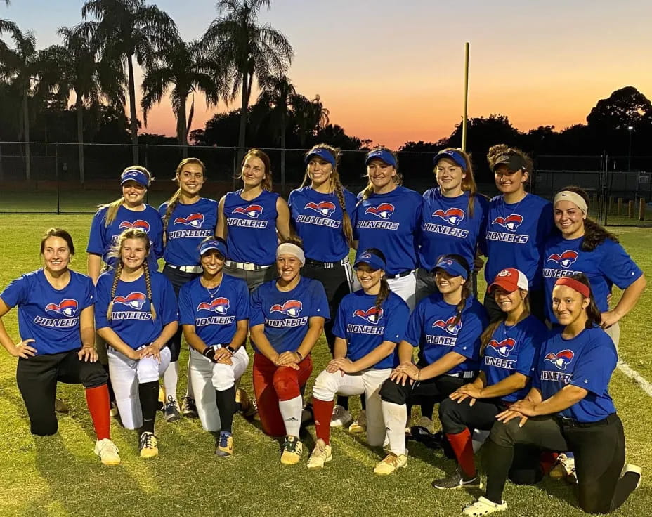 a group of people in blue uniforms