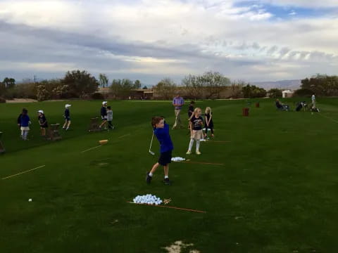 a group of people playing a game