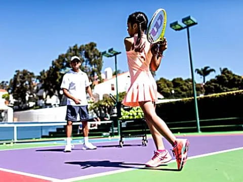 a person holding a tennis racket