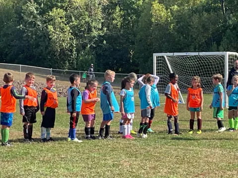 a group of kids in uniform