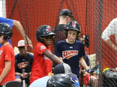 a group of people wearing helmets