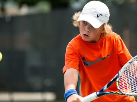 a person playing tennis