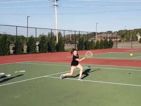 a person playing tennis
