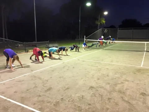 a group of people in a field