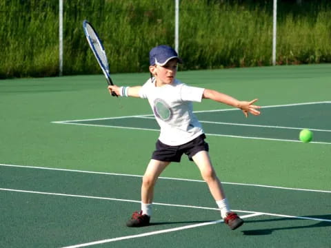 a girl playing tennis