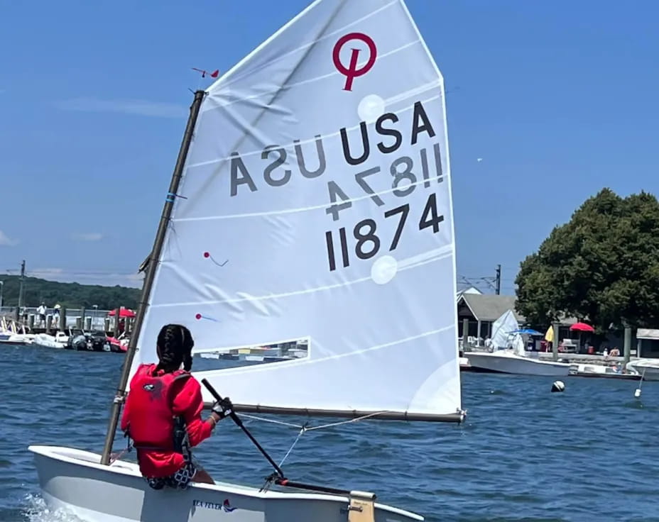 a person on a sailboat