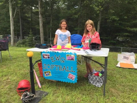 two women sitting at a table