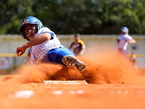 a person running on a track