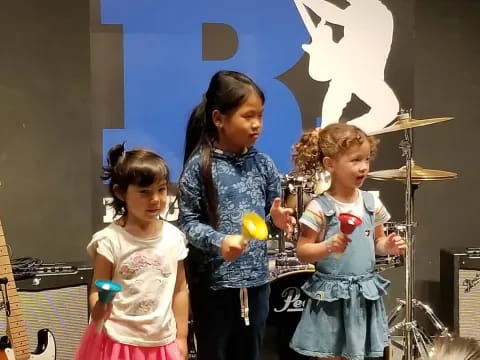 a person and two girls