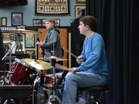 a man playing the drums