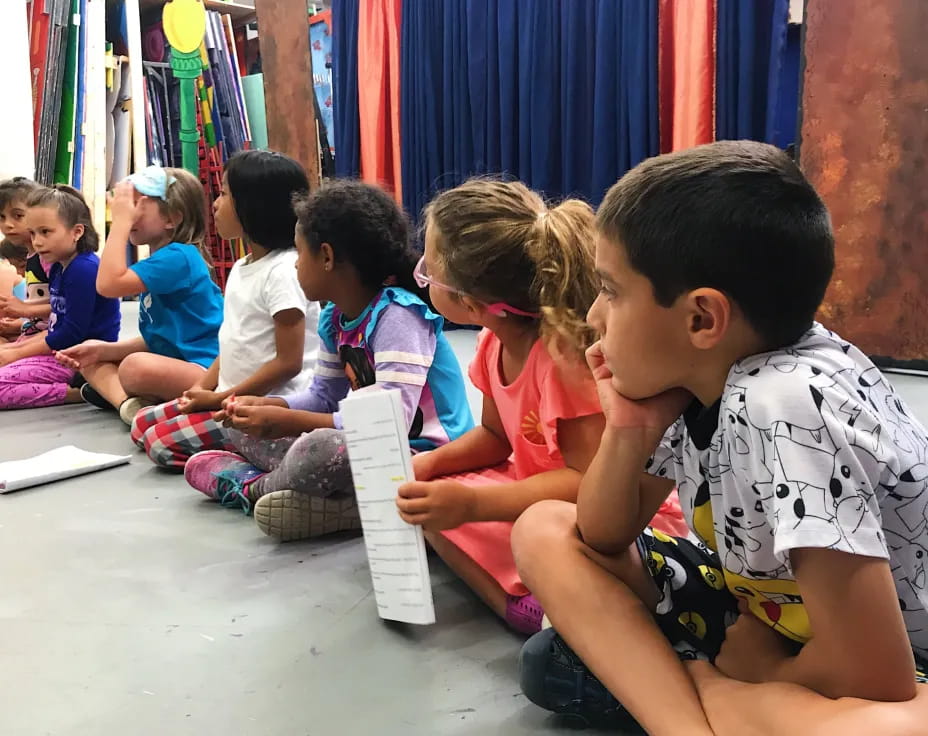 a group of children sitting on the floor