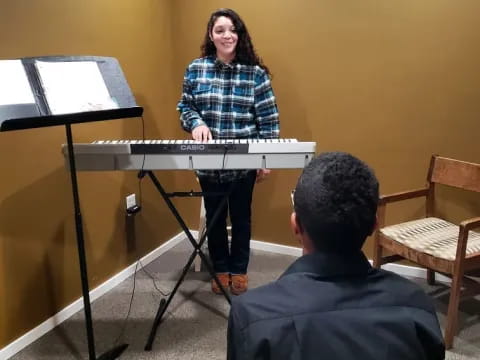 a man standing at a podium