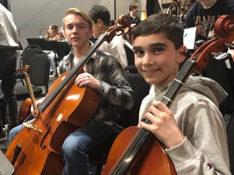 a group of people playing instruments