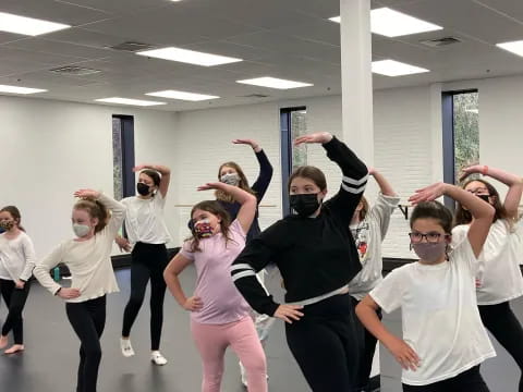 a group of people dancing