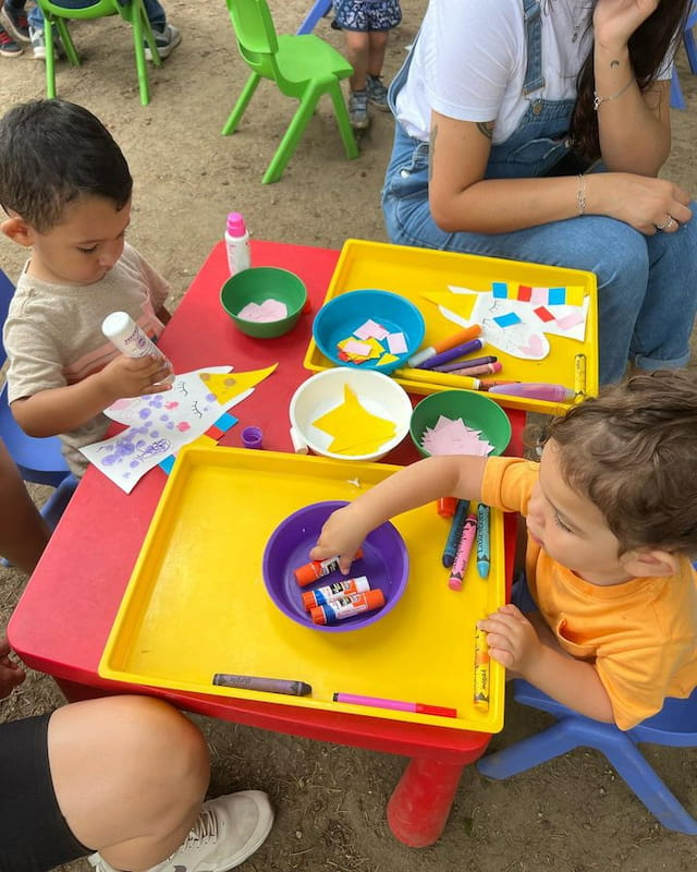 children sitting at a table