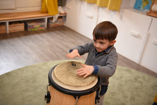 a child playing with a toy