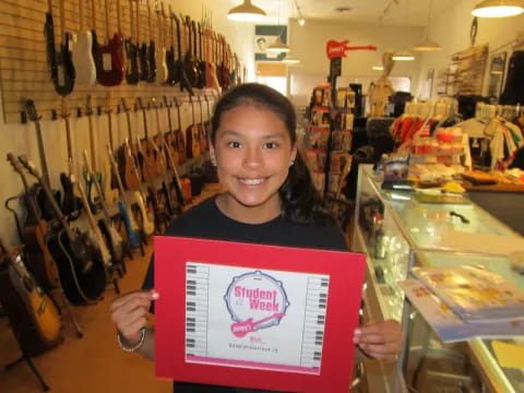 a person holding a sign