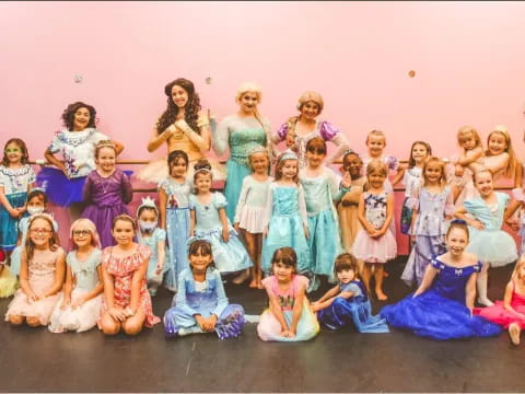 a group of women in dresses