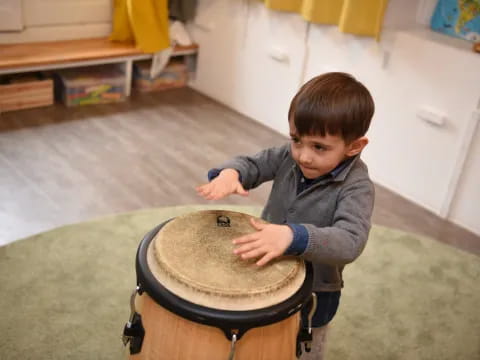 a child playing with a toy