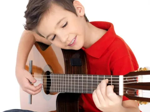 a person playing a guitar