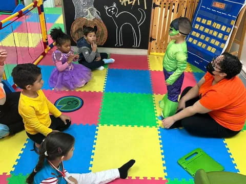children playing on the floor