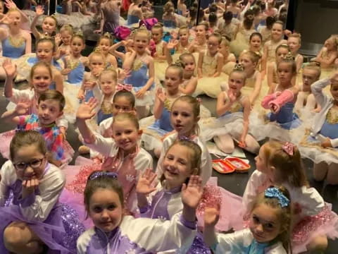 a group of children in a room