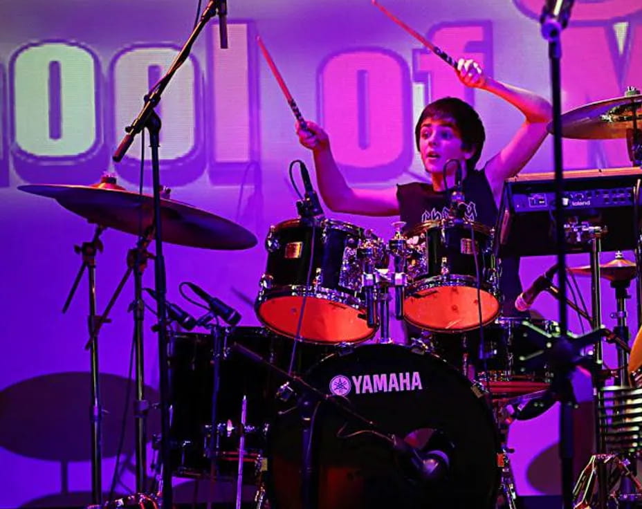 a person playing the drums