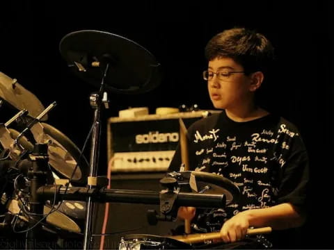 a man playing the drums