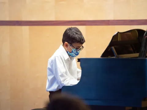 a man wearing a mask