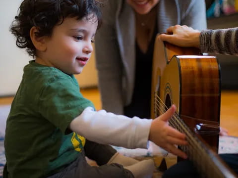 a child playing a piano