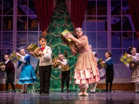 a group of children on a stage