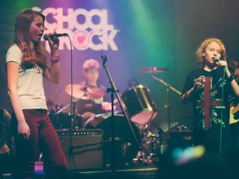 a group of people on a stage