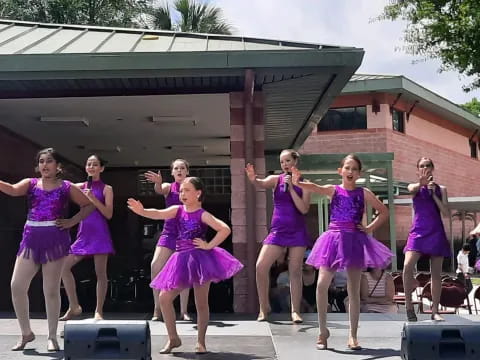 a group of women dancing