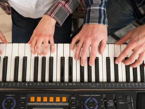 a person holding a device