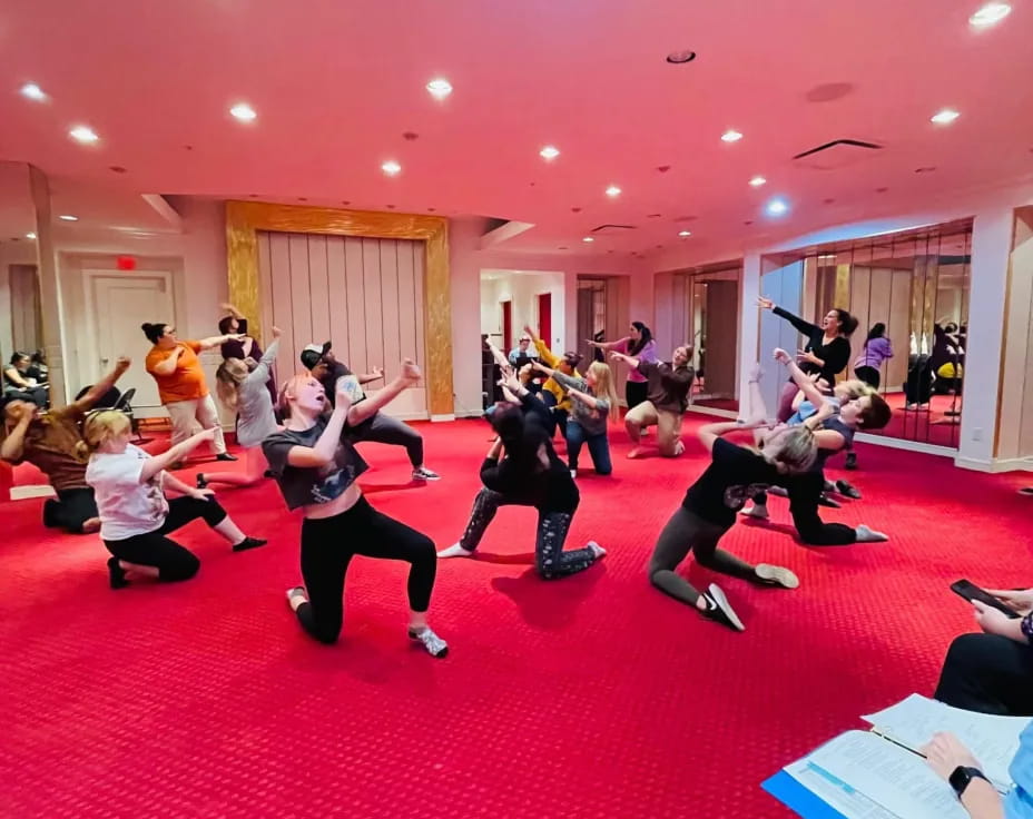 a group of people dancing