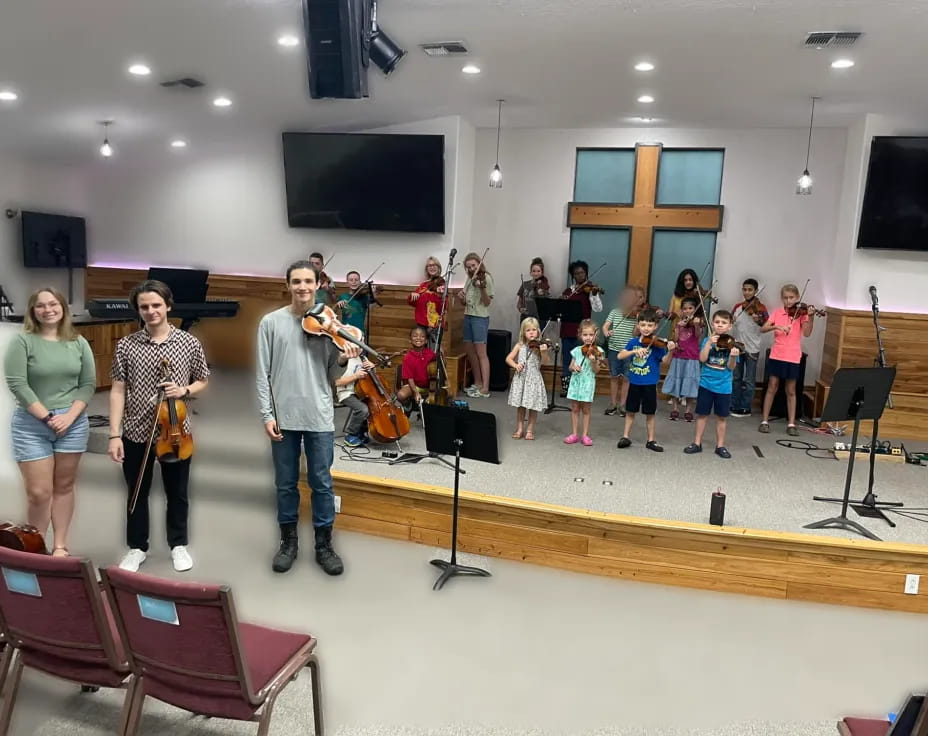 a group of people on a stage