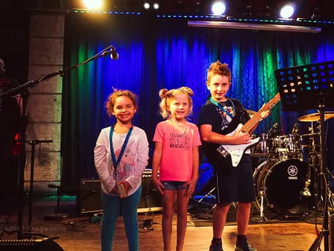 a group of people on a stage