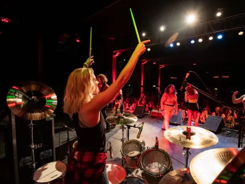 a group of people on a stage