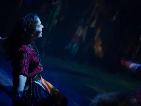 a person singing on stage