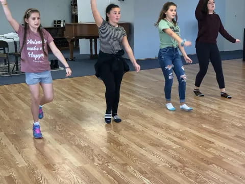 a group of women dancing