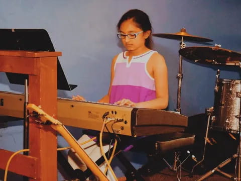 a person sitting on a machine