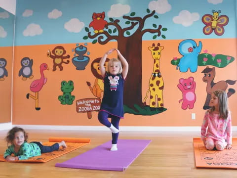 a group of children in a room