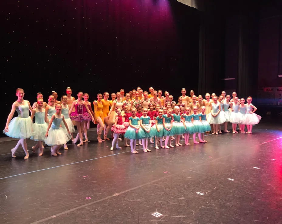 a group of people dancing