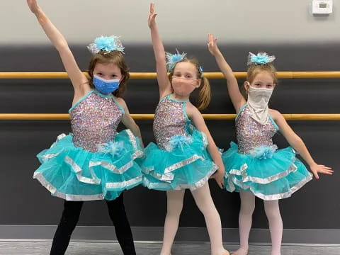 a group of girls wearing clothing