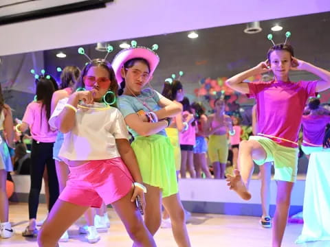 a group of girls dancing