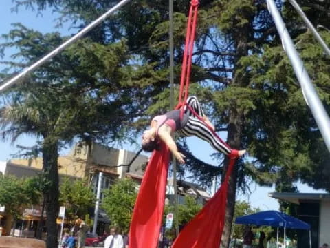 a person from a rope