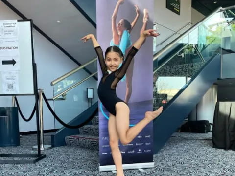 a woman posing in a gym