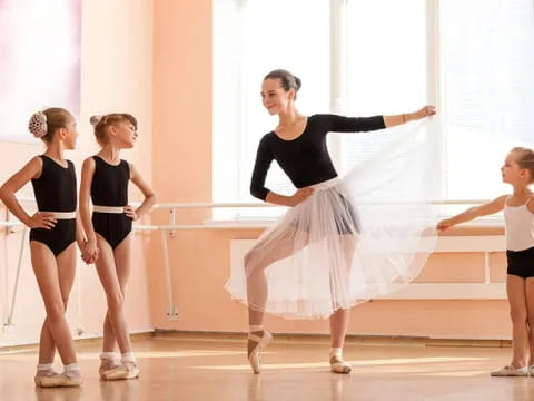 a group of girls dancing