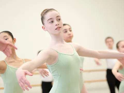 a group of people exercising